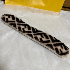 Fendi Brown and Black Zucca Pattern Vintage Shoulder Strap